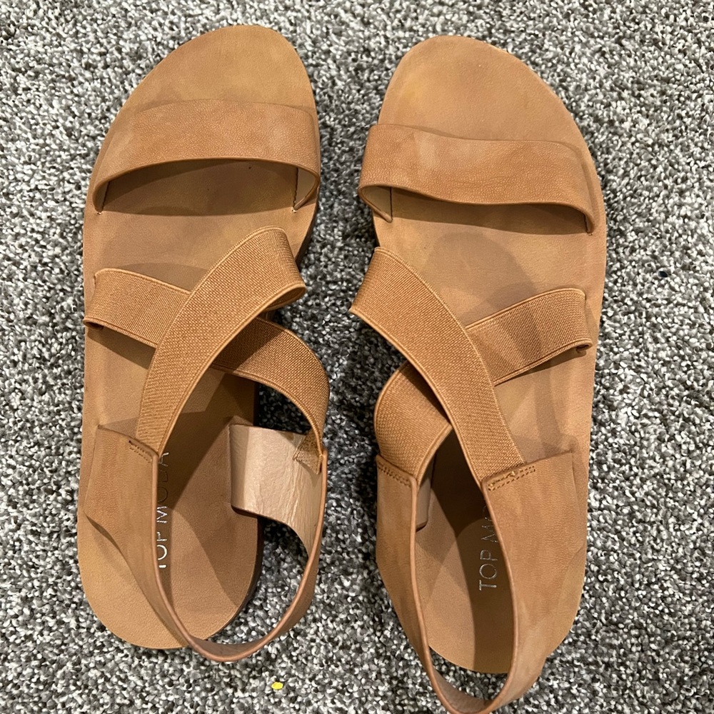 Topshop Brown Strappy Sandals
